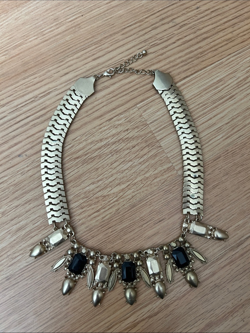 Gold statement necklace